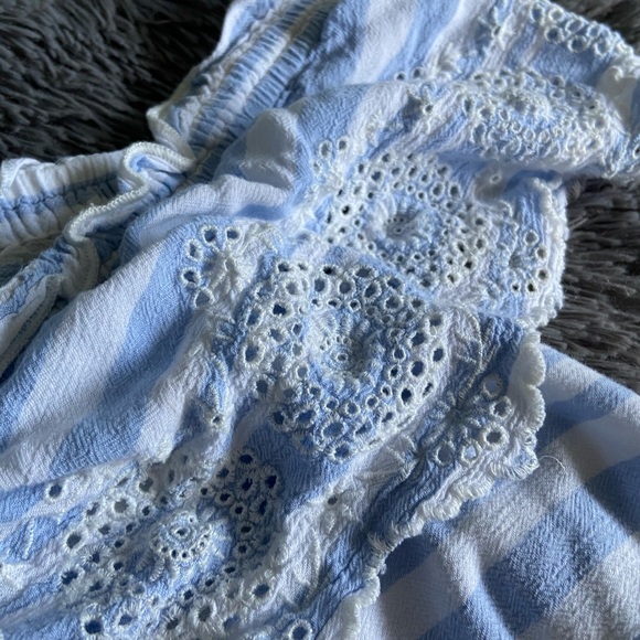 Off the Shoulder striped cropped shirt - Picture 1 of 3